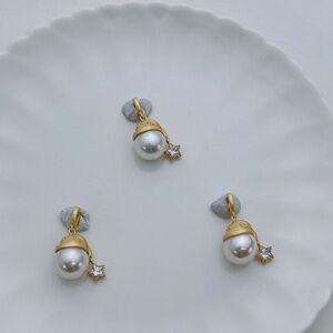 P111 Handmade S925 High Quality Freshwater Edison Pearl Santa Hats Pendant